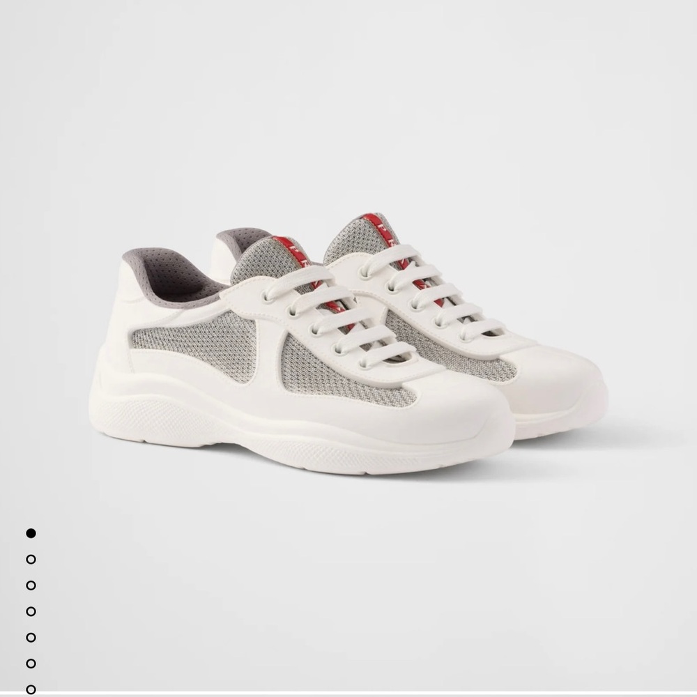 Prada Women's Sneakers in White and Gray